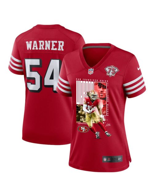 Fred Warner 54 San Francisco 49ers All-Pro Fred Women Game Jersey – Scarlet