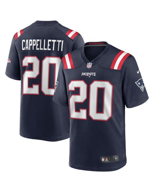 Gino Cappelletti 20 New England Patriots Men Game Retired Jersey – Navy