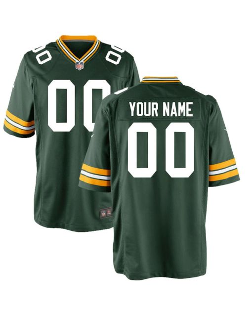 Green Bay Packers YOUTH Custom Game Jersey – Green