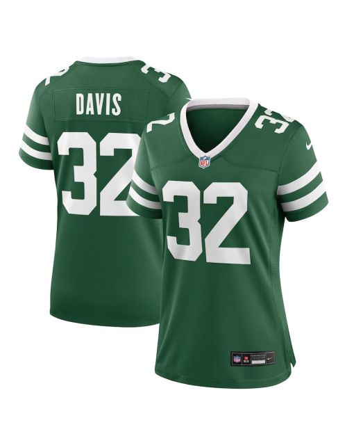 Isaiah Davis 32 New York Jets Women’s Team Game Jersey – Legacy Green