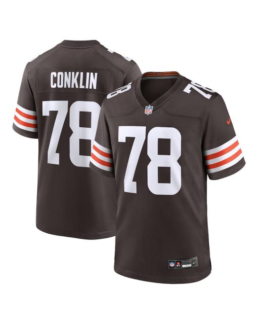 Jack Conklin 78 Cleveland Browns Team Game Men Jersey – Brown