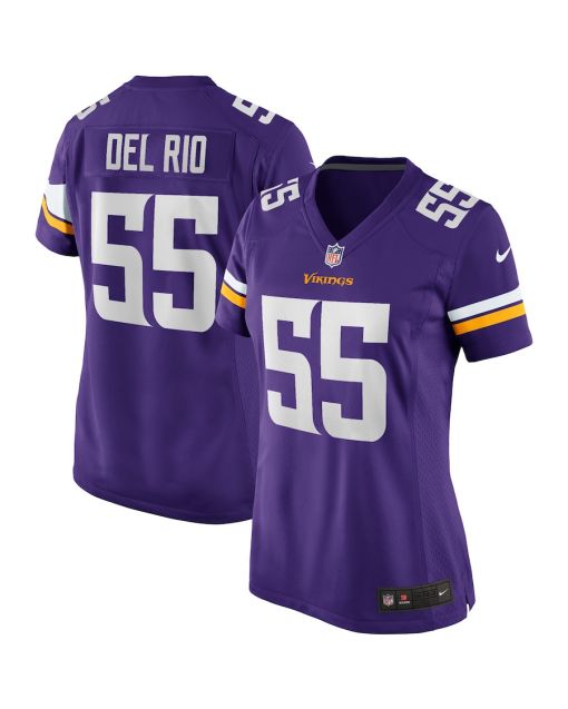 Jack Del Rio 55 Minnesota Vikings Women Game Retired Jersey – Purple