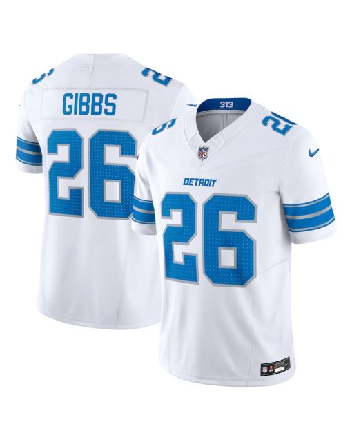 Jahmyr Gibbs 26 Detroit Lions Vapor F.U.S.E. Limited Jersey – White