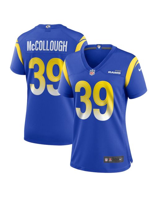 Jaylen McCollough 39 Los Angeles Rams Women’s Game Jersey – Royal