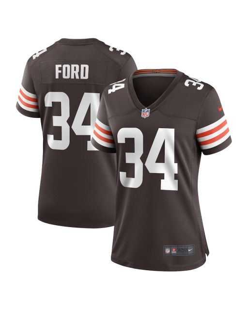 Jerome Ford 34 Cleveland Browns Game Women Jersey – Brown