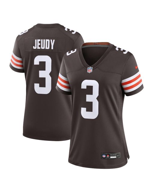 Jerry Jeudy 3 Cleveland Browns Game Women Jersey – Brown
