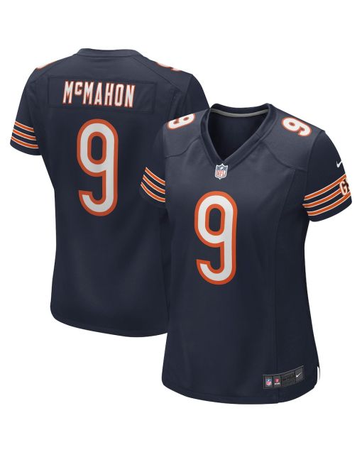Jim McMahon 9 Chicago Bears Women Game Retired Jersey – Navy
