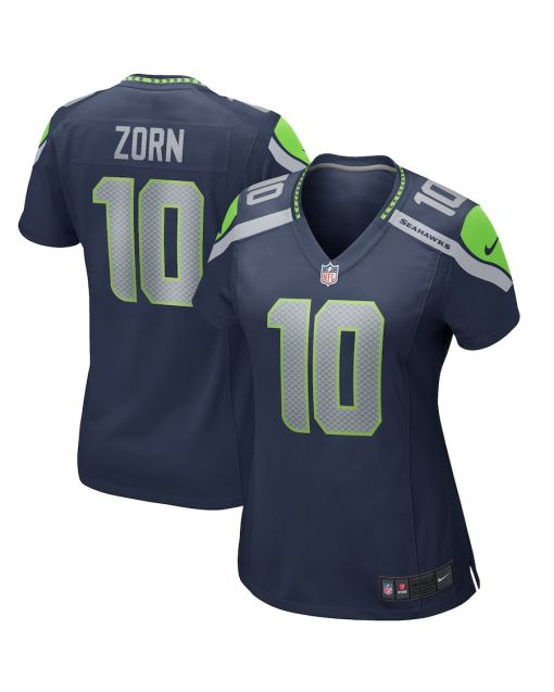 Jim Zorn 10 Seattle Seahawks Women Game Retired Jersey – College Navy