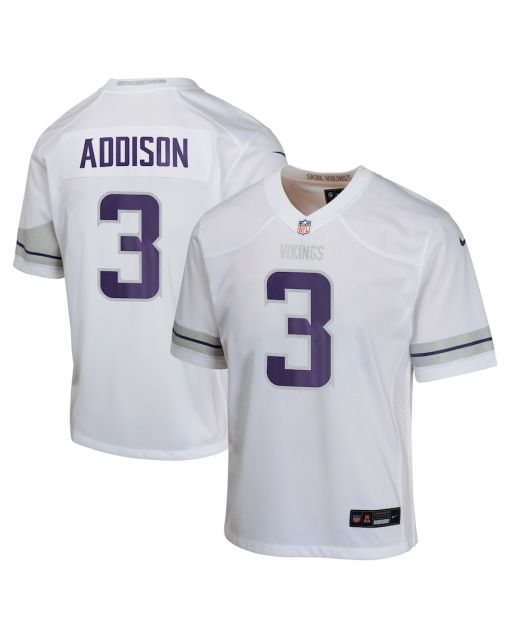 Jordan Addison 3 Minnesota Vikings Alternate Game YOUTH Jersey – White