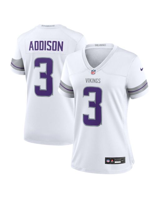 Jordan Addison 3 Minnesota Vikings Women’s Alternate Game Player Jersey – White