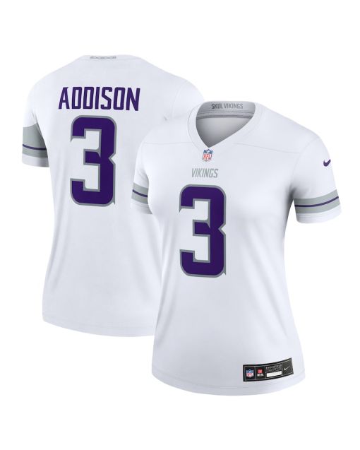 Jordan Addison 3 Minnesota Vikings Women’s Alternate Legend Jersey – White