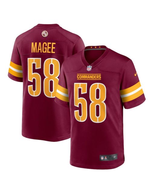 Jordan Magee 58 Washington Commanders Game Men Jersey – Burgundy
