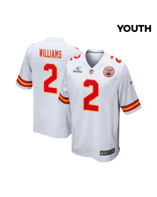 Joshua Williams 2 Kansas City Chiefs Super Bowl LVIII Patch Game YOUTH Jersey – White