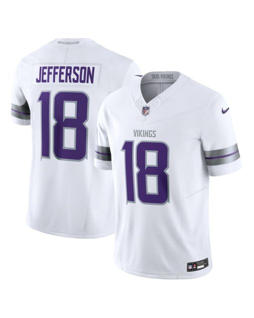 Justin Jefferson 18 Minnesota Vikings Alternate Vapor F.U.S.E. Limited Men Jersey – White