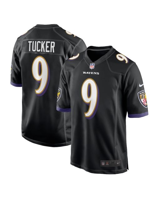 Justin Tucker 9 Baltimore Ravens Men Game Jersey – Black