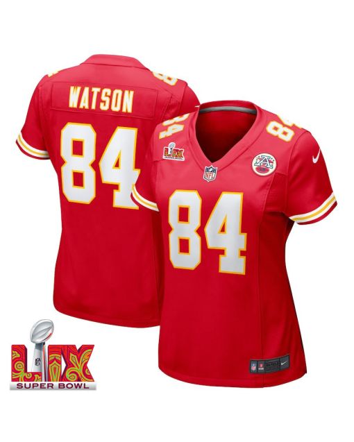 Justin Watson #84 Kansas City Chiefs Super Bowl LIX Women’s Jersey – Red