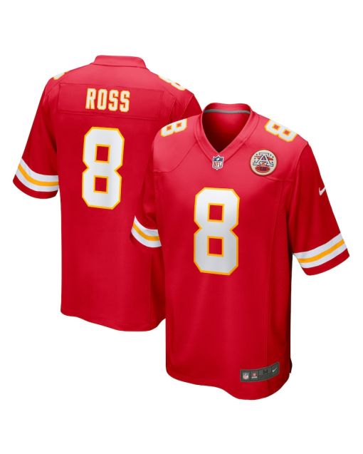 Justyn Ross 8 Kansas City Chiefs Men Home Game Jersey – Red