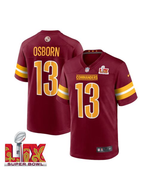K.J. Osborn #13 Washington Commanders Super Bowl LIX Jersey – Men’s – Burgundy