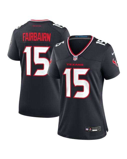 Ka’imi Fairbairn 15 Houston Texans Women’s Team Game Jersey – Navy