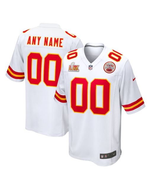 Kansas City Chiefs Super Bowl LIX Custom Men Game Jersey – White