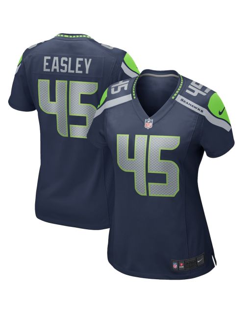 Kenny Easley 45 Seattle Seahawks Women Game Retired Jersey – College Navy
