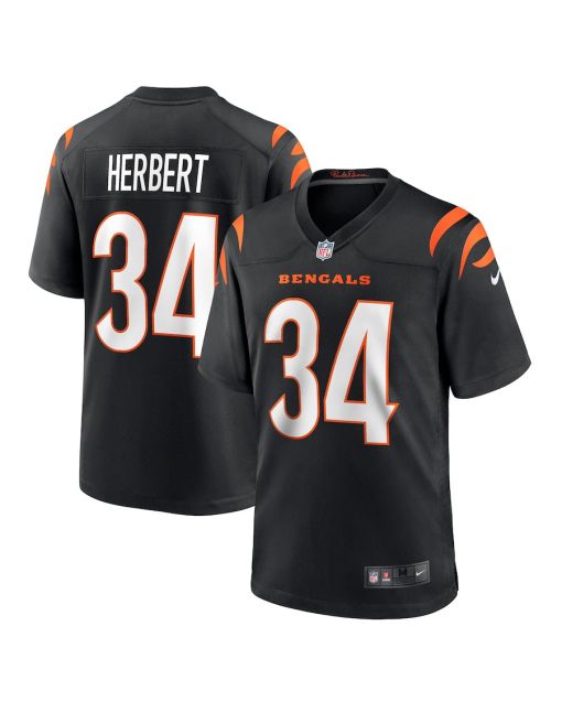 Khalil Herbert 34 Cincinnati Bengals Game Men Jersey – Black