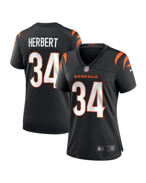 Khalil Herbert 34 Cincinnati Bengals Women’s Game Jersey – Black