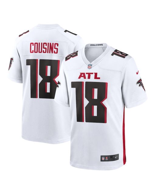 Kirk Cousins 18 Atlanta Falcons Game Men Jersey – White