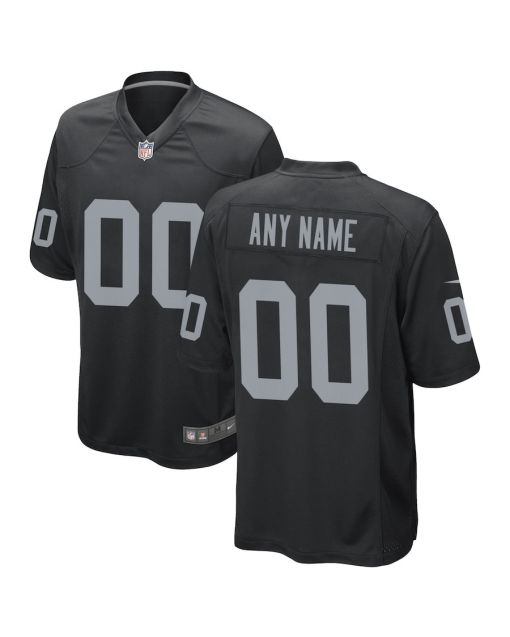 Las Vegas Raiders Men Custom Game Jersey – Black