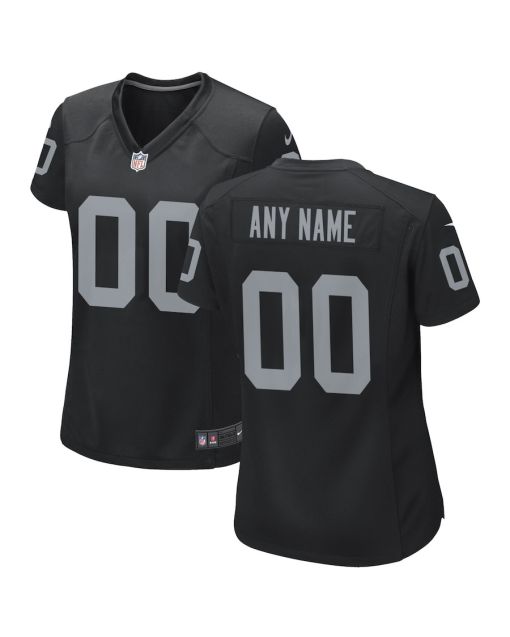 Las Vegas Raiders Women Custom Game Jersey – Black