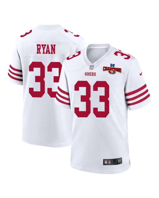 Logan Ryan 33 San Francisco 49ers NFC Champions Patch Game Men Jersey – White