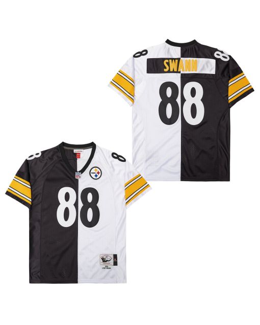 Lynn Swann 88 Pittsburgh Steelers Two-Toned Retro Throwback Men Jersey – Black/White