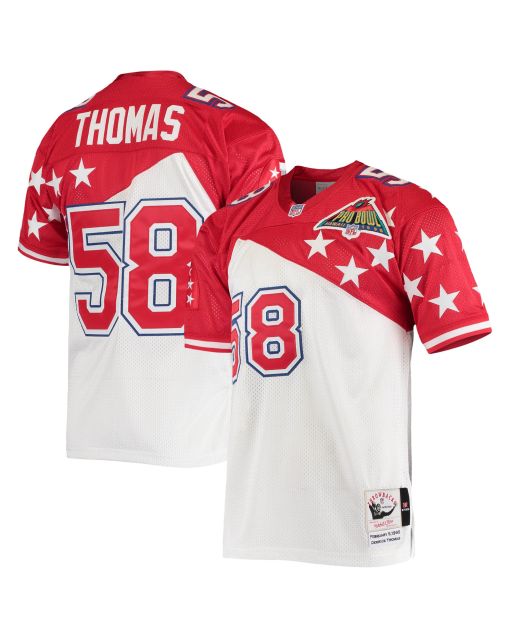 Men’s AFC Derrick Thomas Mitchell & Ness White/Red 1995 Pro Bowl Jersey