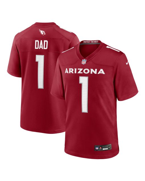 Men’s Arizona Cardinals Number 1 Dad Cardinal Game Jersey
