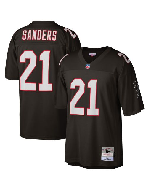 Men’s Atlanta Falcons Deion Sanders Mitchell & Ness Black Big & Tall 1992 Retired Player Jersey