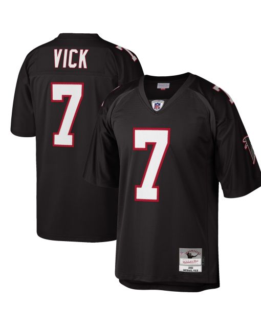 Men’s Atlanta Falcons Michael Vick Mitchell & Ness Black Big & Tall 2002 Retired Player Jersey
