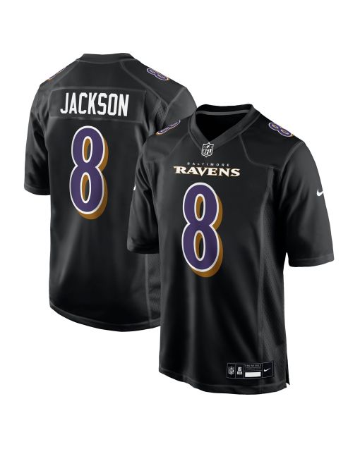 Men’s Baltimore Ravens Lamar Jackson Carbon Black Fashion Jersey