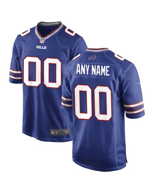Men’s Buffalo Bills Royal Custom Game Jersey