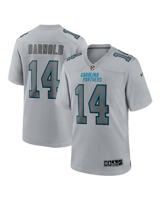 Men’s Carolina Panthers Sam Darnold Gray Atmosphere Fashion Game Jersey