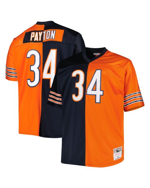 Men’s Chicago Bears Walter Payton Mitchell & Ness Navy/Orange Big & Tall Split Legacy Retired Player Jersey