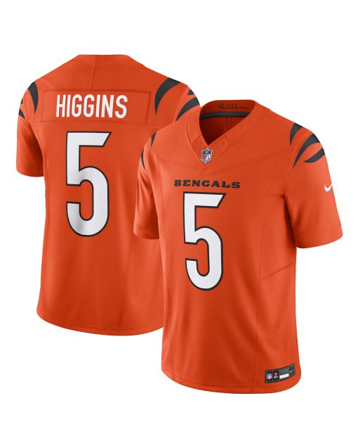 Men’s Cincinnati Bengals Tee Higgins Orange Vapor F.U.S.E. Limited Jersey