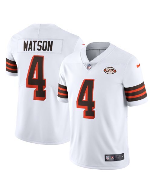 Men’s Cleveland Browns Deshaun Watson White 2021 Alternate Vapor Limited Jersey
