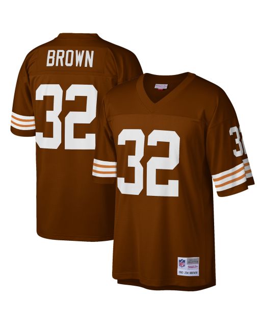 Men’s Cleveland Browns Jim Brown Mitchell & Ness Brown Big & Tall 1963 Retired Player Jersey