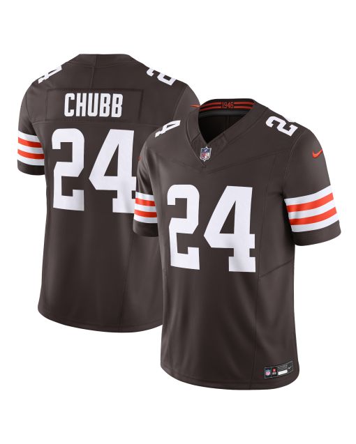 Men’s Cleveland Browns Nick Chubb Brown Vapor F.U.S.E. Limited Jersey