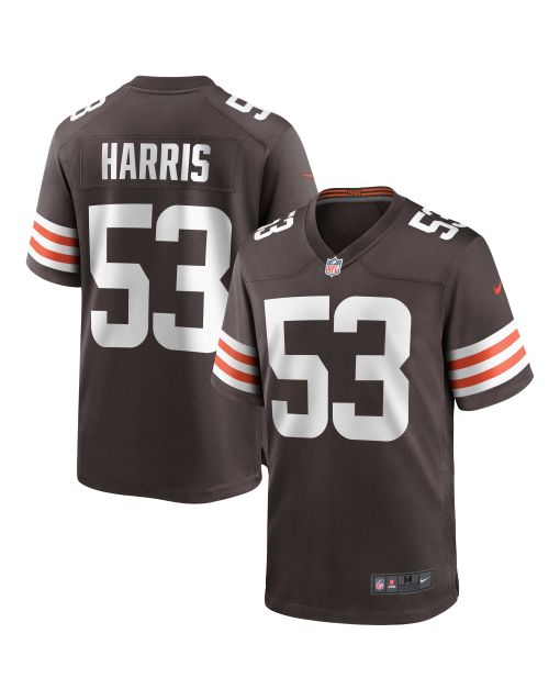 Men’s Cleveland Browns Nick Harris Brown Game Jersey