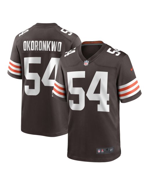 Men’s Cleveland Browns Ogbonnia Okoronkwo Brown Game Player Jersey