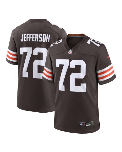 Men’s Cleveland Browns Quinton Jefferson Brown Team Game Jersey