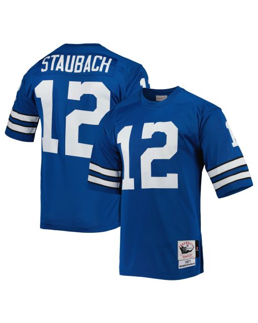 Men’s Dallas Cowboys 1971 Roger Staubach Mitchell & Ness Royal Throwback Retired Player Jersey