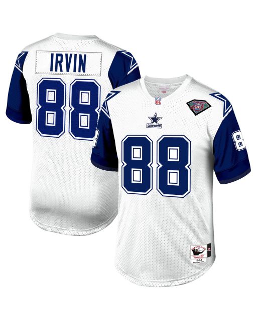Men’s Dallas Cowboys 1994 Michael Irvin Mitchell & Ness White Throwback Retired Player Jersey