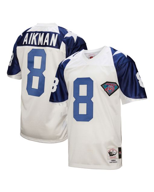 Men’s Dallas Cowboys 1994 Troy Aikman Mitchell & Ness White Throwback Retired Player Jersey